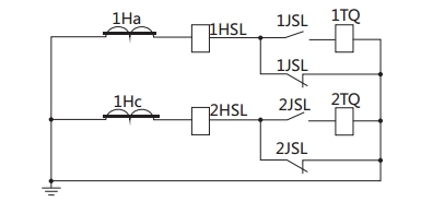 JSL-26繼電器構(gòu)成的去分流操作機(jī)構(gòu)的保護(hù)原理圖 JSL-26繼電器構(gòu)成的去分流操作機(jī)構(gòu)的保護(hù)原理圖