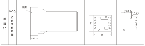 JX-12靜態(tài)信號繼電器外形及開孔尺寸圖2 JX-12靜態(tài)信號繼電器外形及開孔尺寸圖2